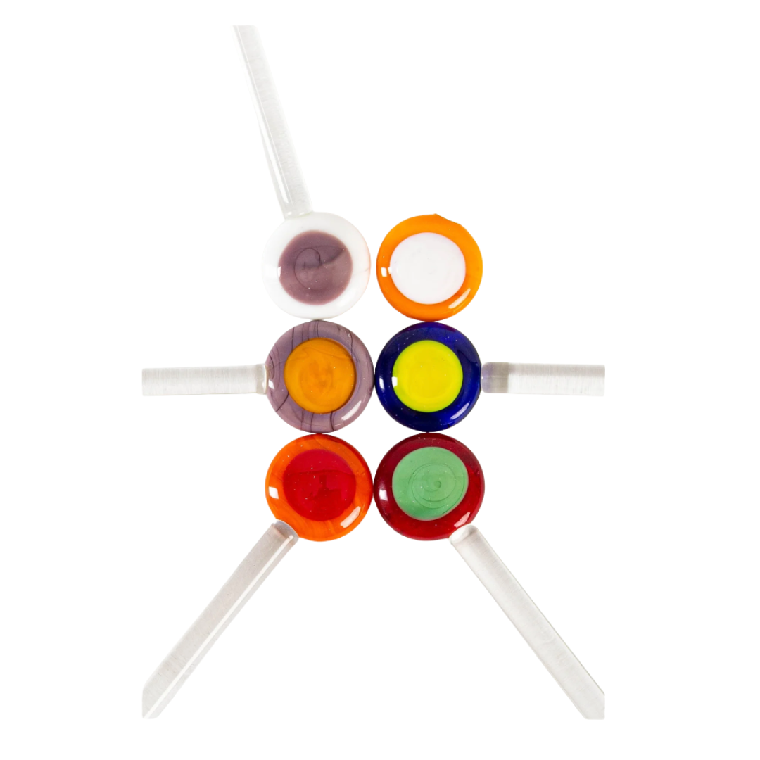 Glass Medallion Swizzle Sticks {Set of 6}