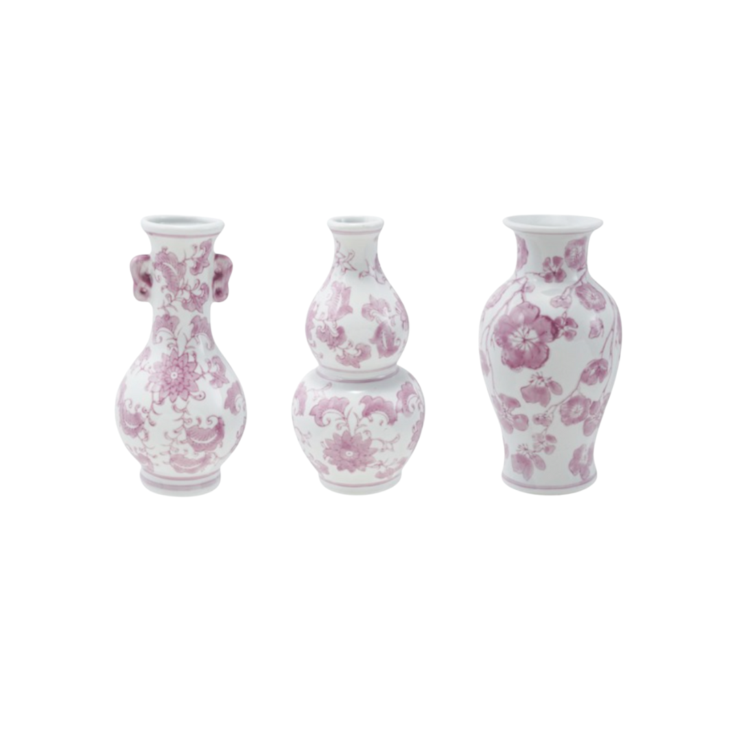 Lavender Floral Stone Vase