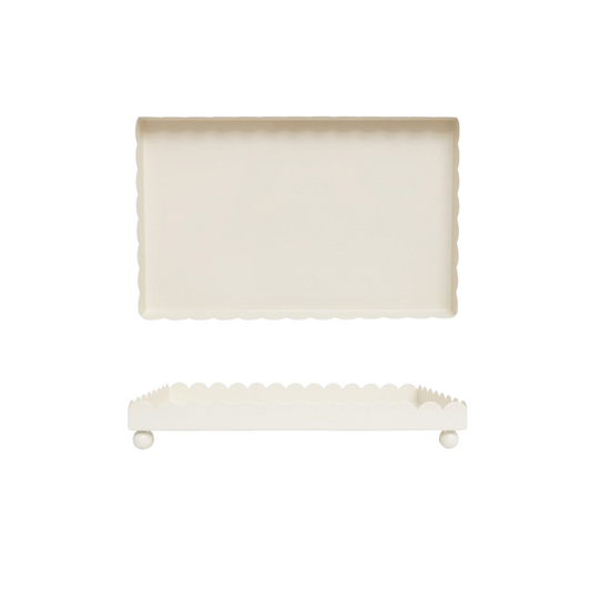 Scalloped Footed Tray