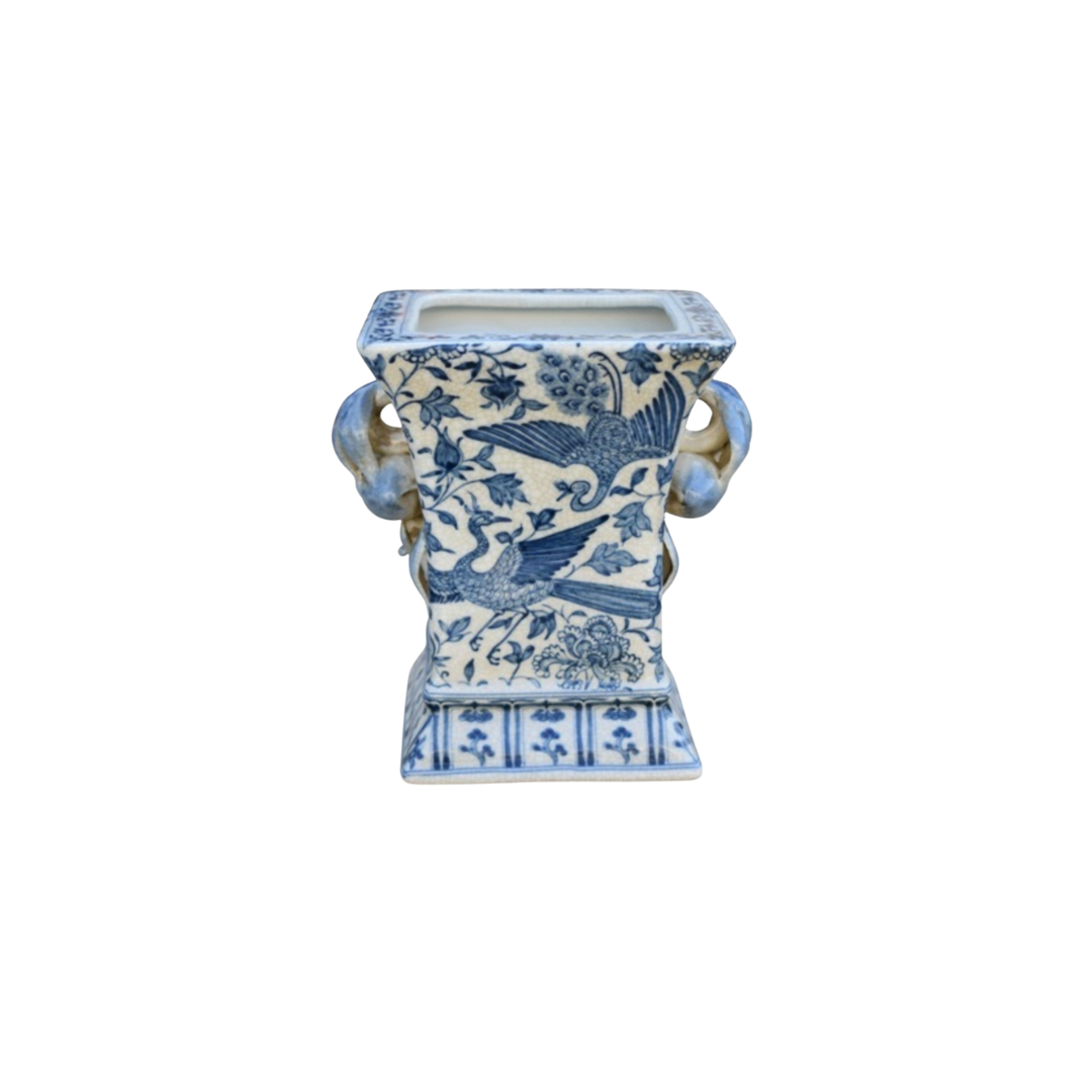 Porcelain Square Pomegranate Cachepot