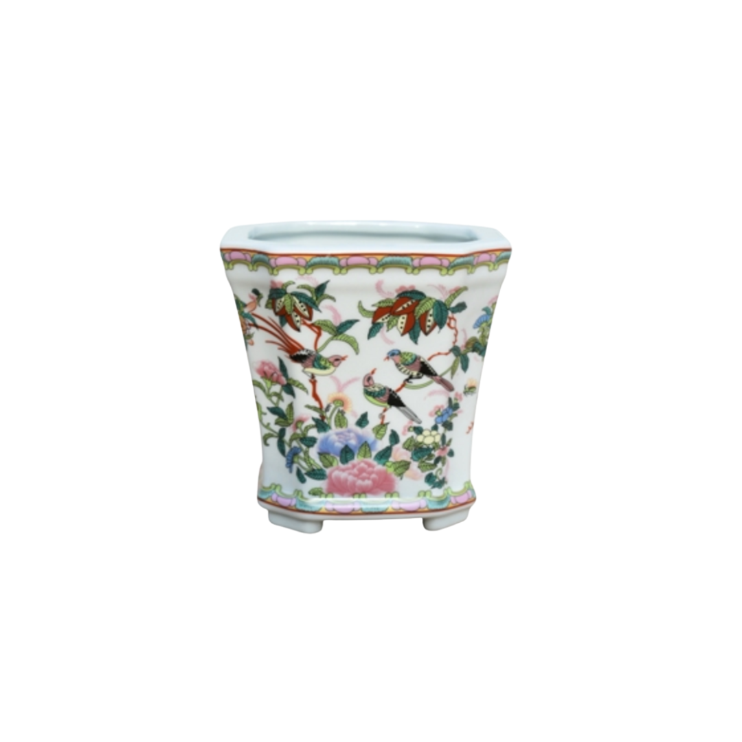 Porcelain Rose Canton Pot