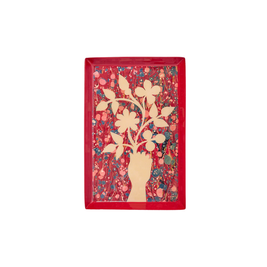 Posy in Hand Enamel Tray