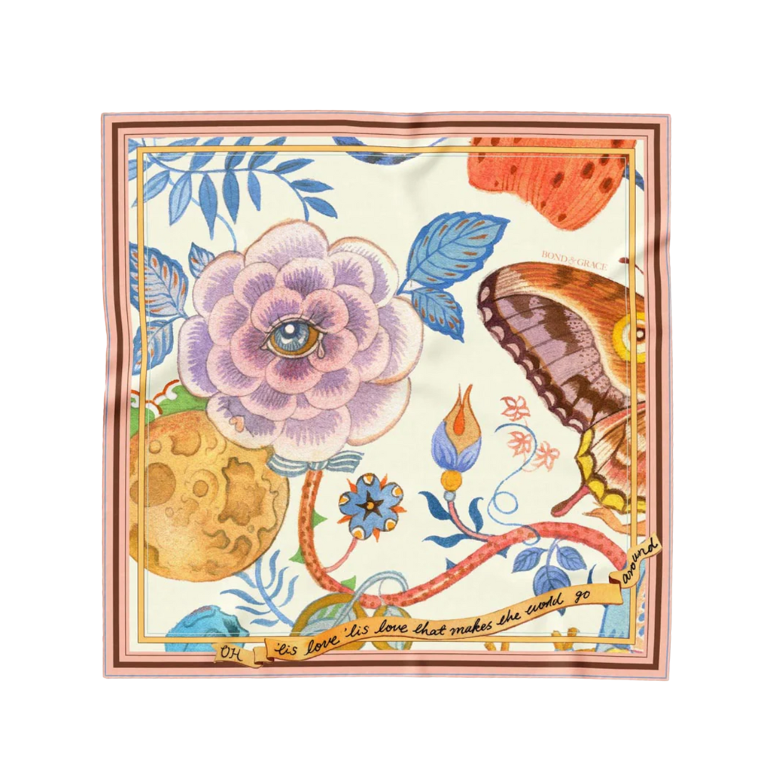 Garrulous Flowers Art Scarf