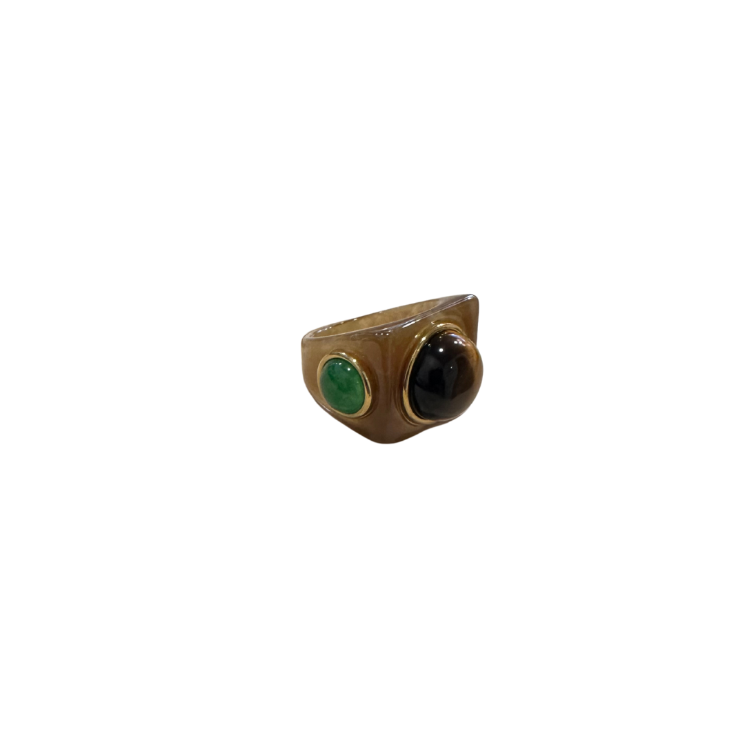 Lucas Jack Ring {Granite, Tiger eye + Quartz}