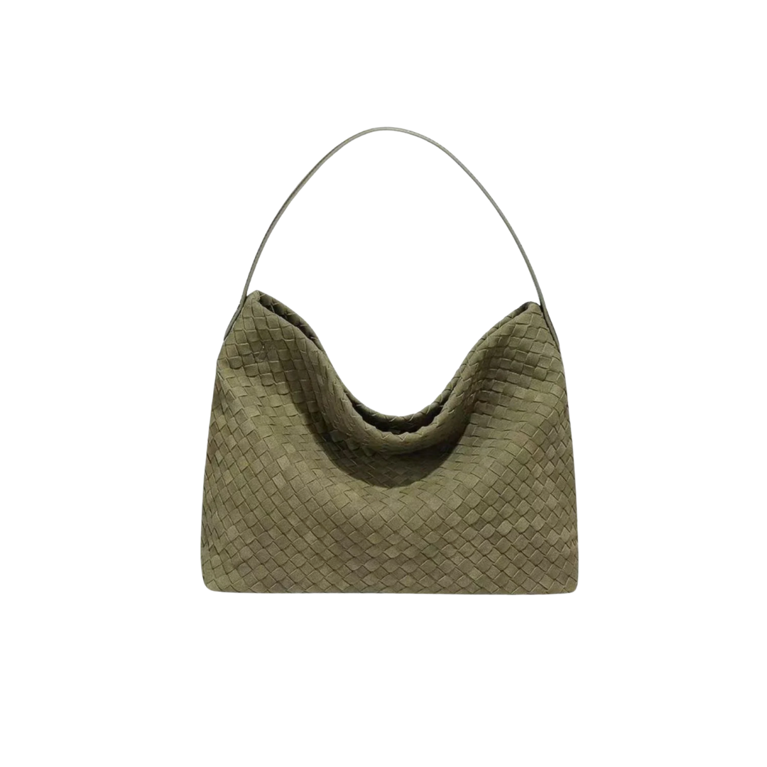 Deep Woven Tote {Olive}