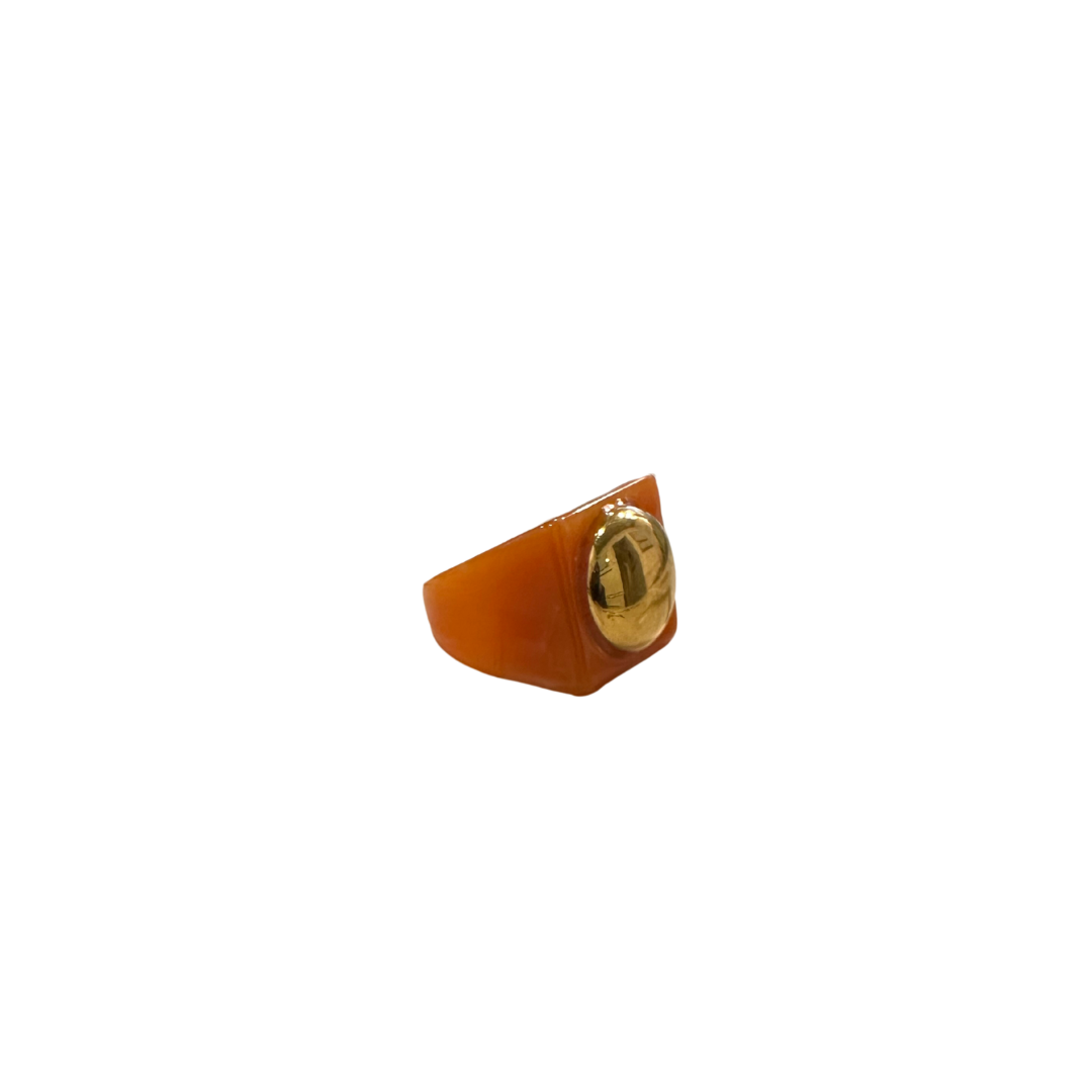Lucas Jack Apricot + Gold Chunky Ring