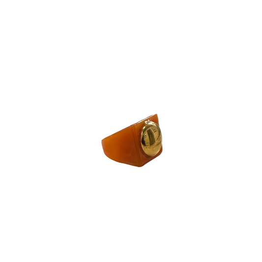 Lucas Jack Apricot + Gold Chunky Ring