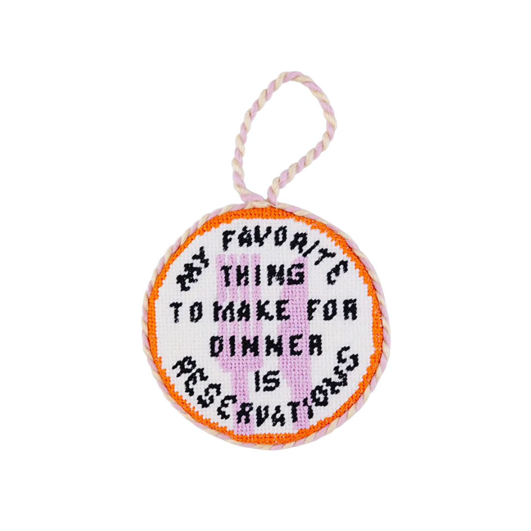 Needlepoint Ornament {Reservations}