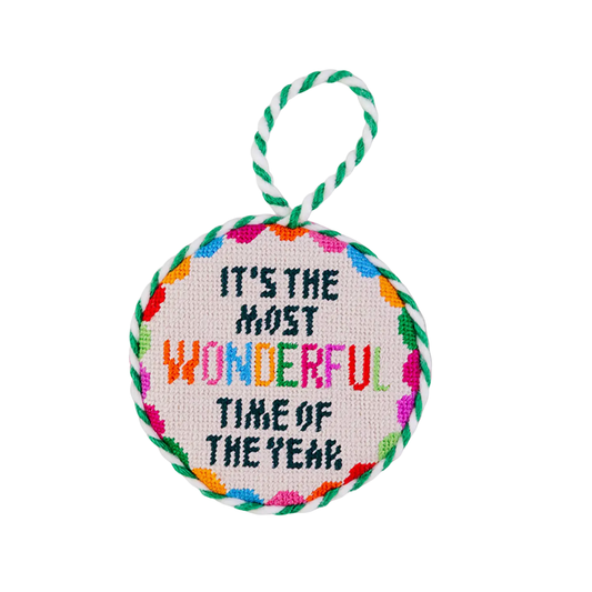 Needlepoint Ornament {Wonderful}