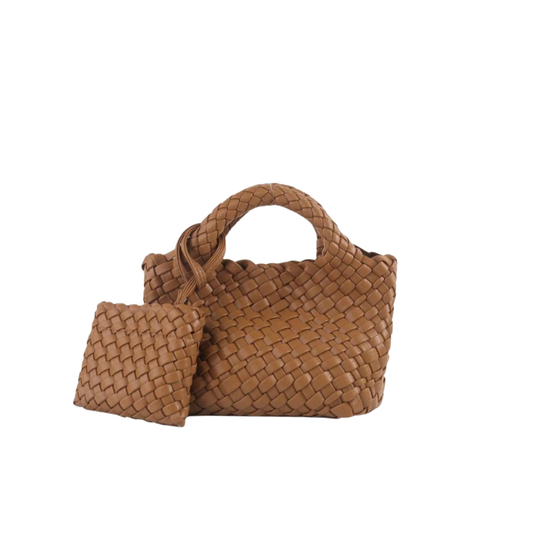 Woven Mini Tote {Brown}