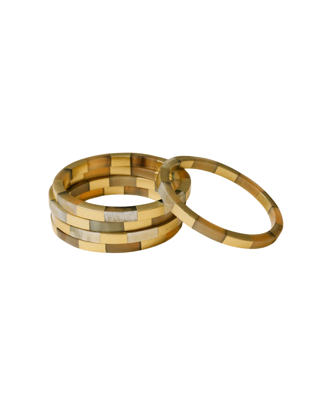 Gold Tile Bangle Set