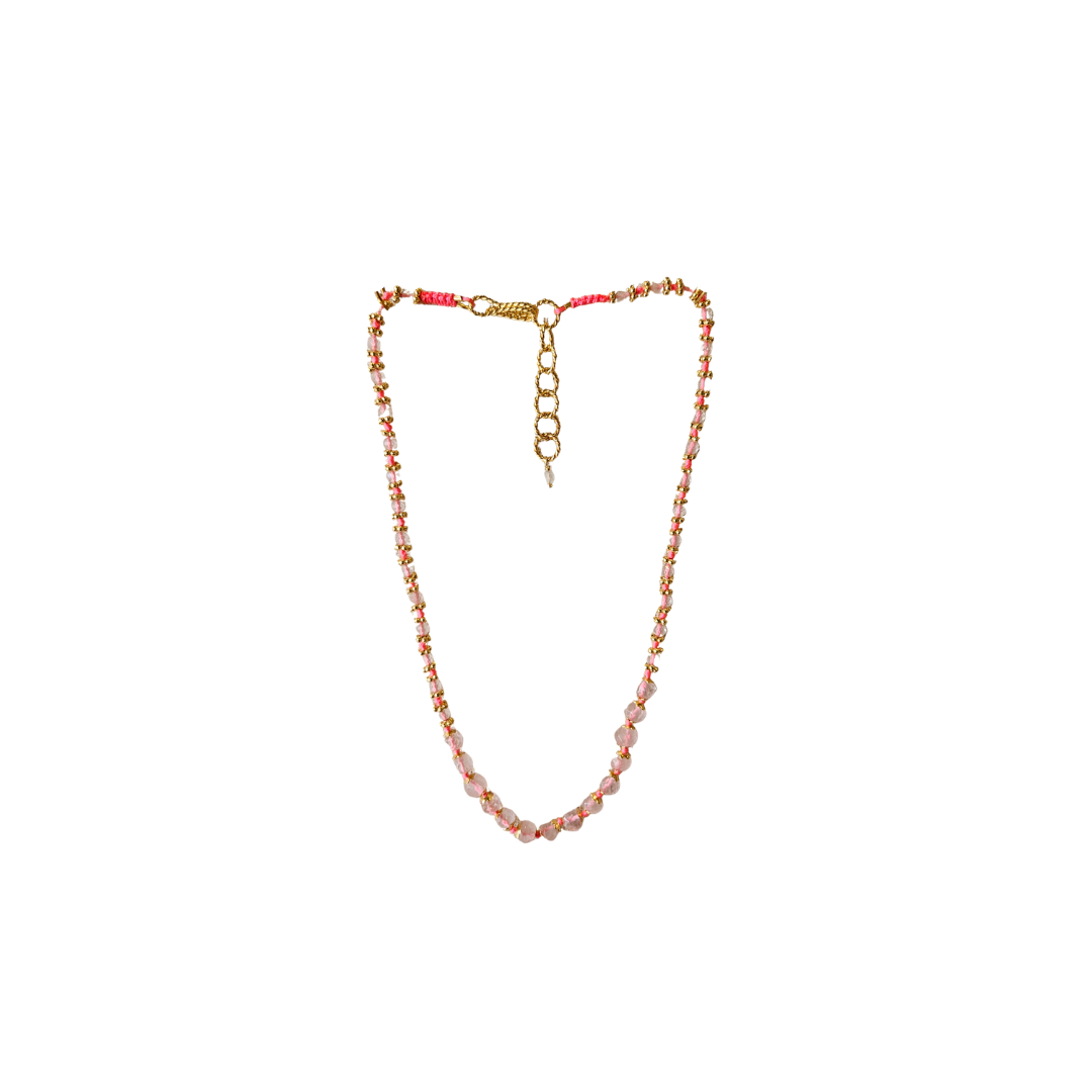 Rose Quartz Risha Neon Necklace