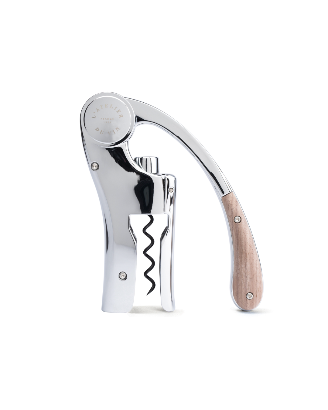 Oeno Motion® Silver & Wood Lever Corkscrew