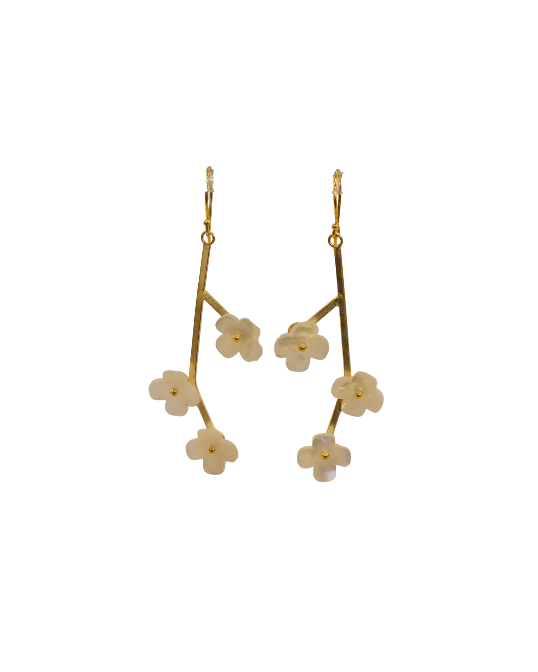 Flower on Branch Earrings