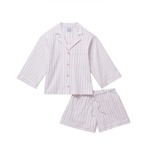 Olivia Pima Short Set in Pink Stripe