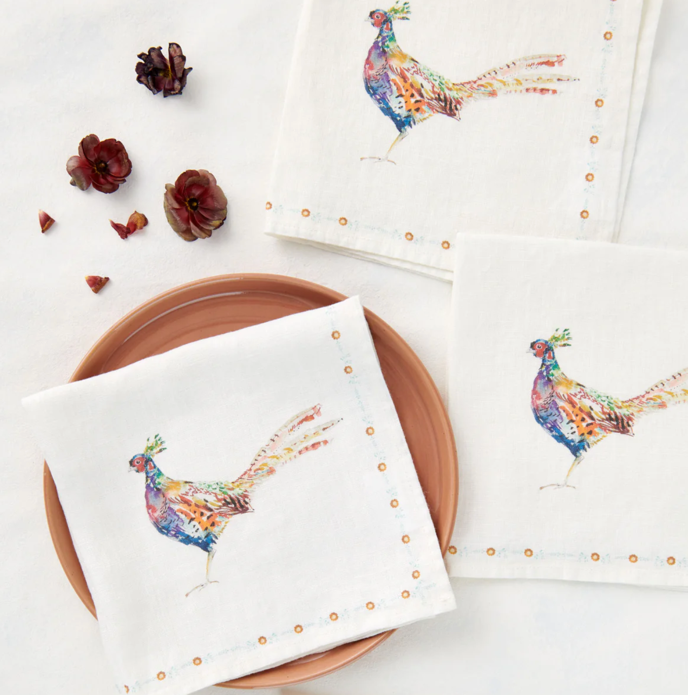 Pheasants Dinner Napkin {Set of 4}