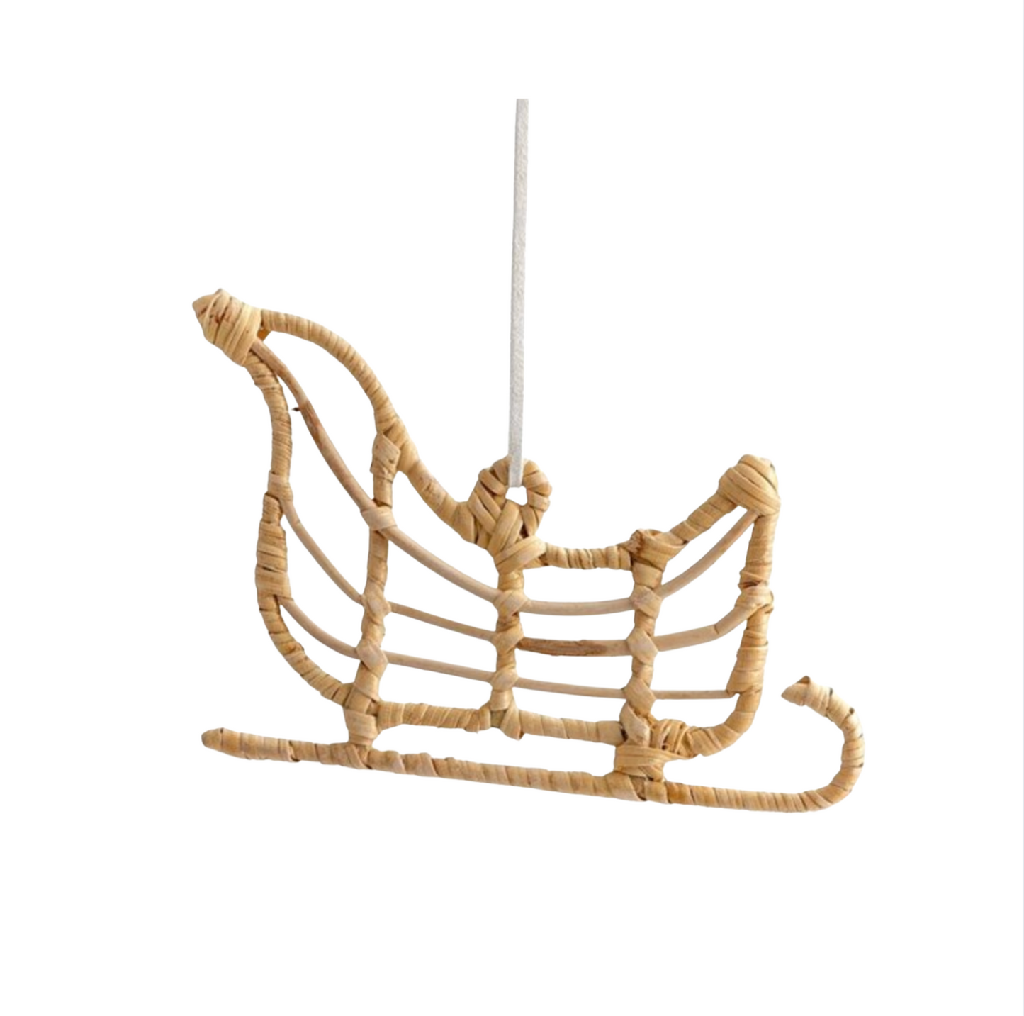 Rattan Sleigh Ornament