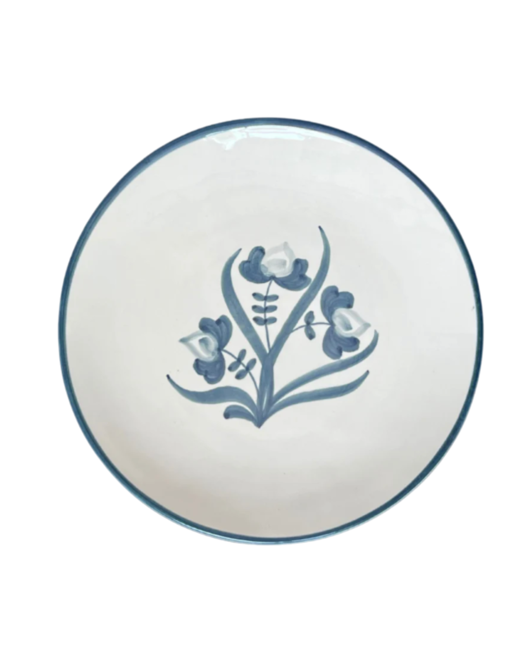 Lisbon Hand Painted Floral Salad Plate - Peacock