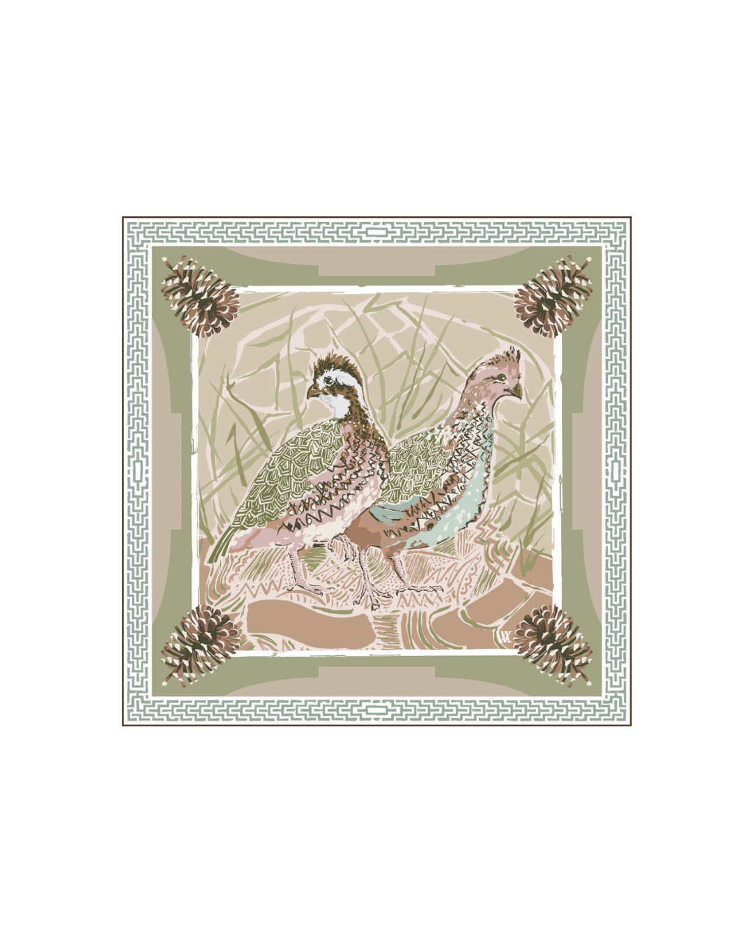 Small Double Sided Silk Scarves