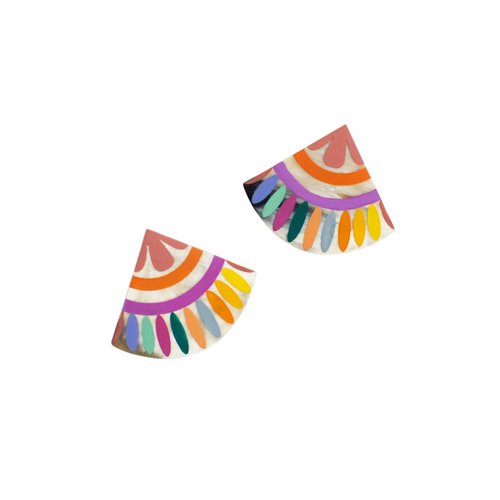 Rainbow Tile Earrings