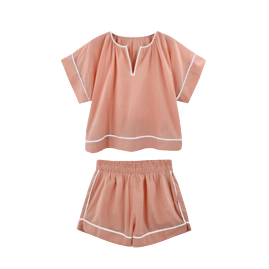 Pajama Short Set in Conch