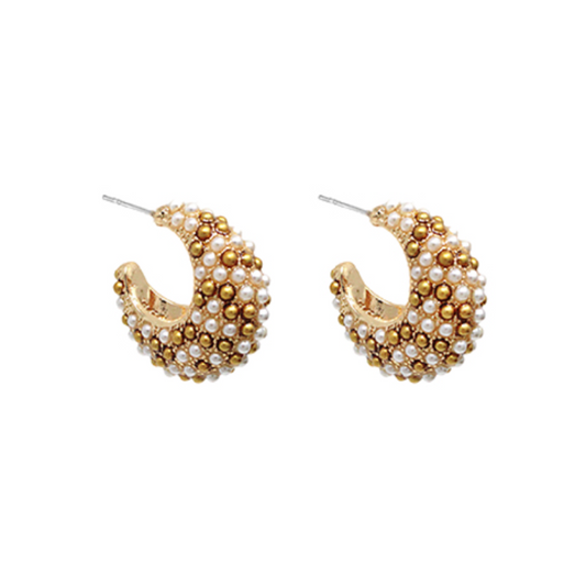 Gold & Pearl Earrings