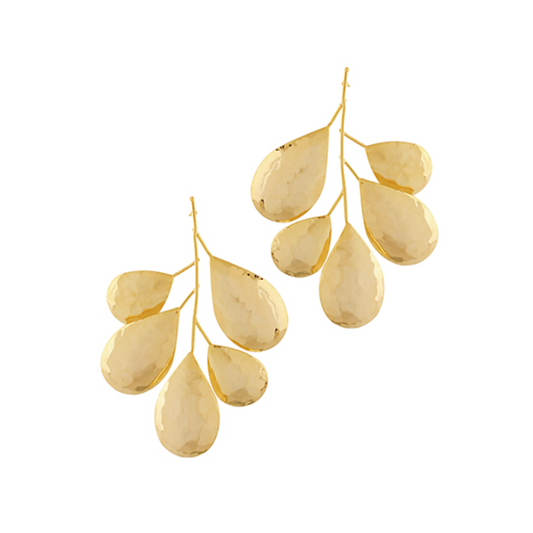 Leaf Shape Textured Earrings