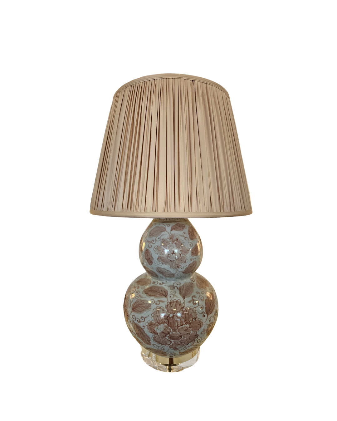 Soft Pink Floral Gourd Lamp