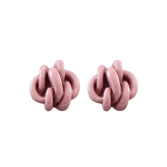 Acrylic Knot Earrings {Mauve}