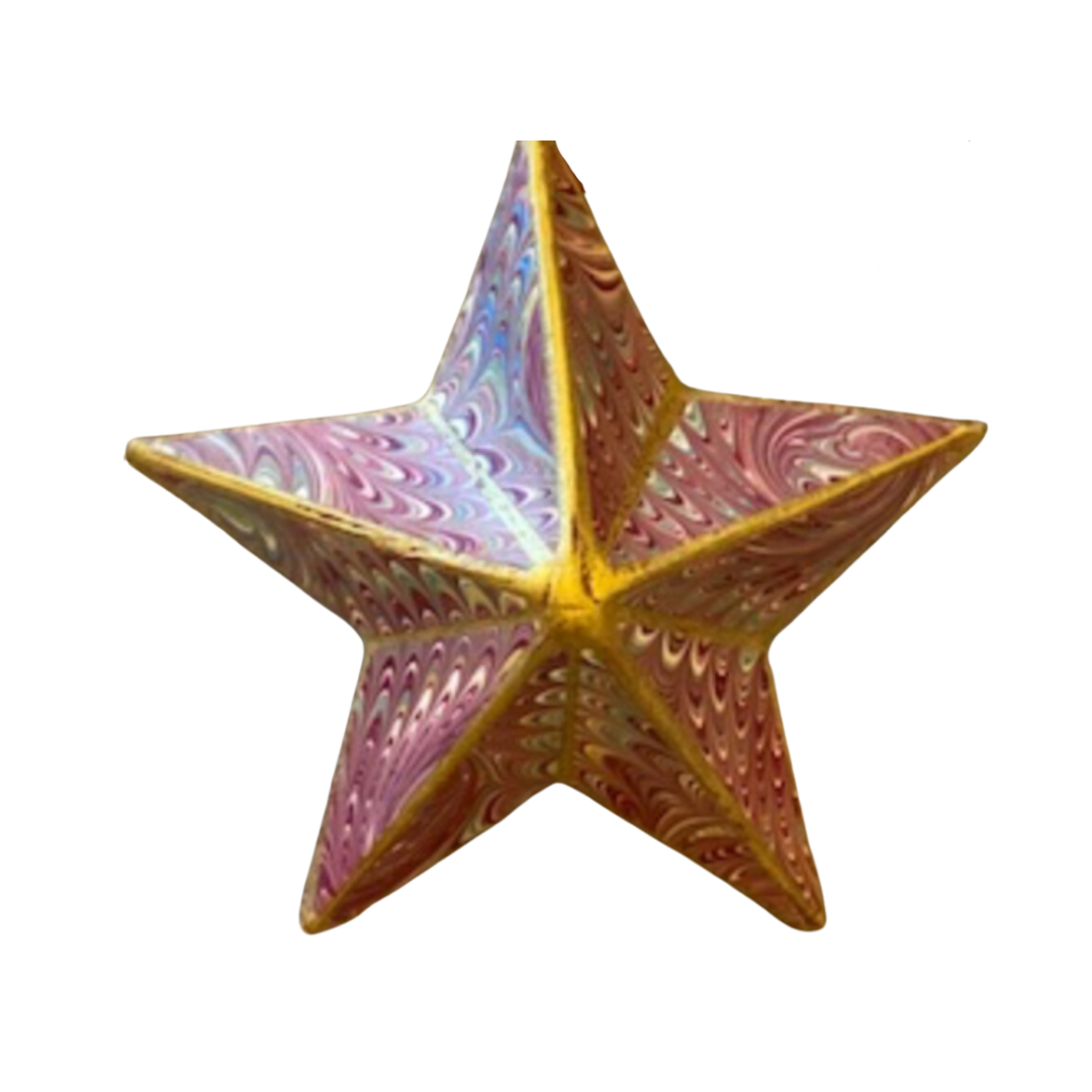 Burgandy Swirl Star Ornament