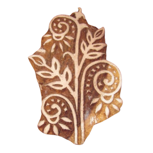 Carved Wood Block {Fern}