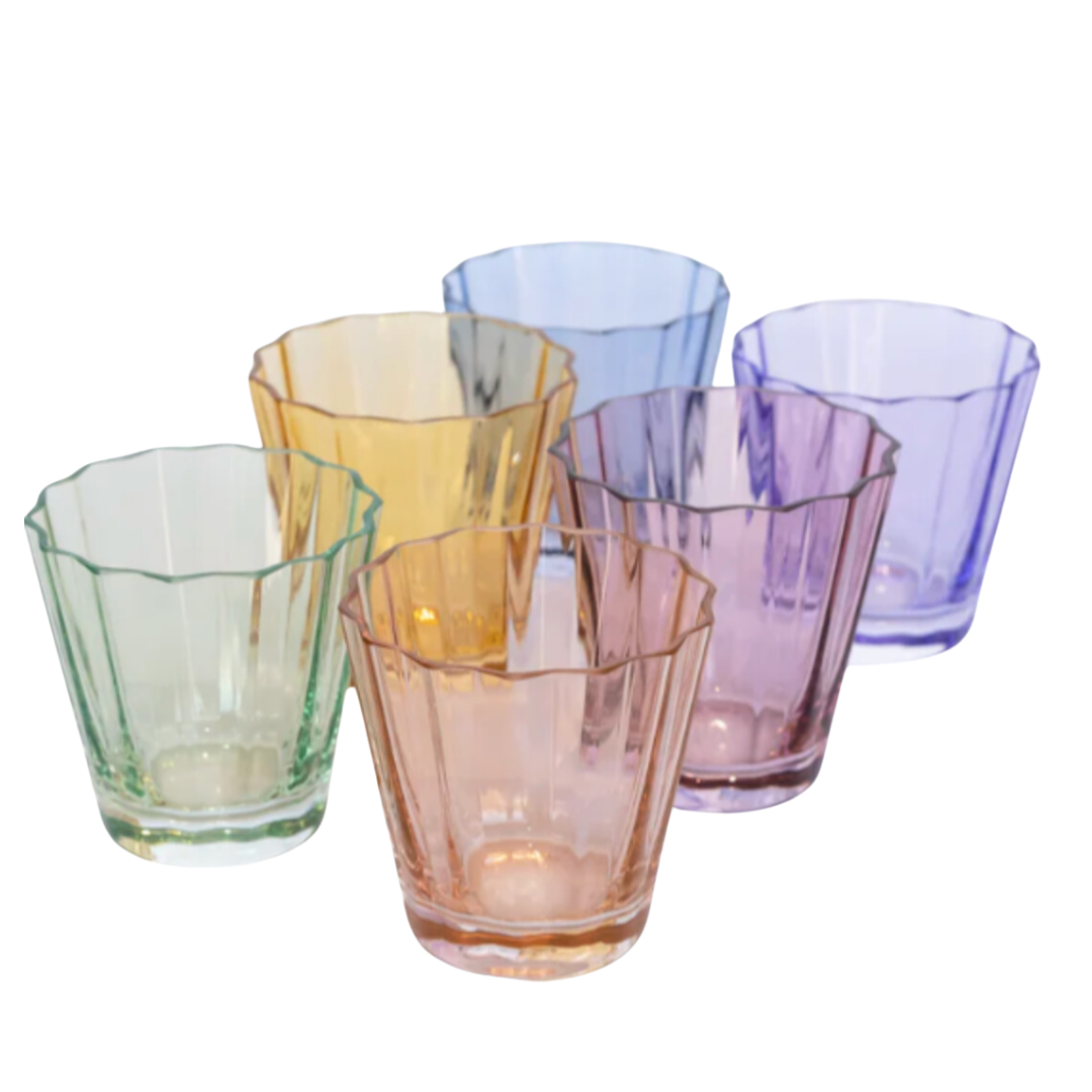 Estelle Colored Sunday Low Balls {Set of 6}