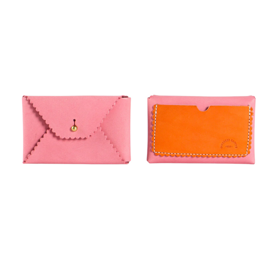 Scallop Wallet {Carnation + Orange}