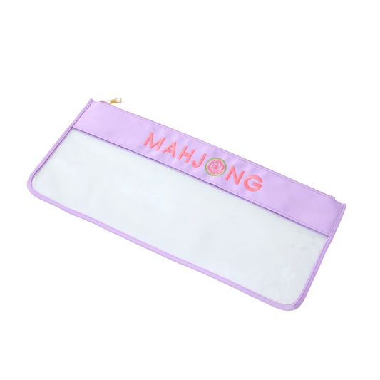 Lilac Stitched Mahjong Bag