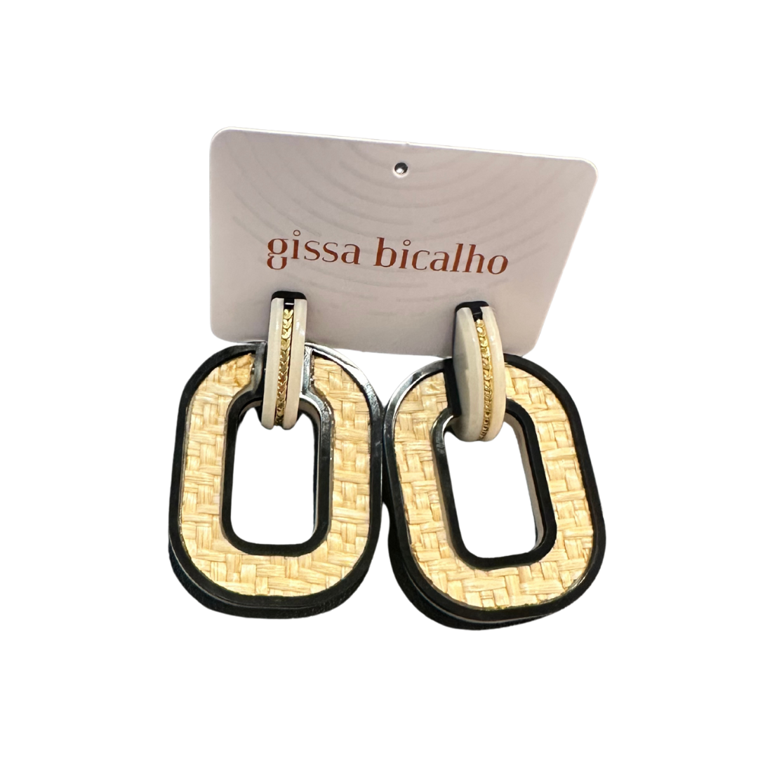 Cream/Marble Carnauba Hoop Earrings