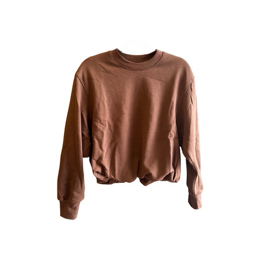 Bubble Hem Sweatshirt {Chocolate}