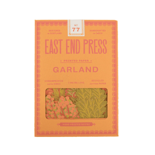 Screen Printed Paper Garland {Autumn Blooms}