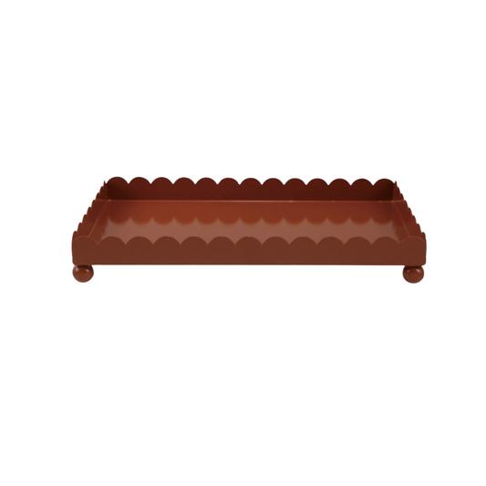 Enameled Scalloped Tray {Red}