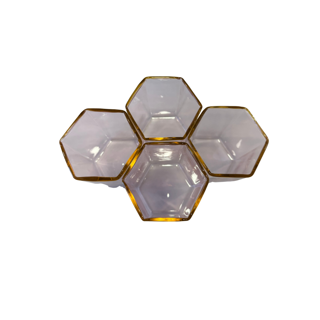 Tall Hexagon Vase {Pink & Amber}