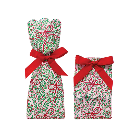 Holiday Bow Garden Wine + Gift Bag {Set of 6}