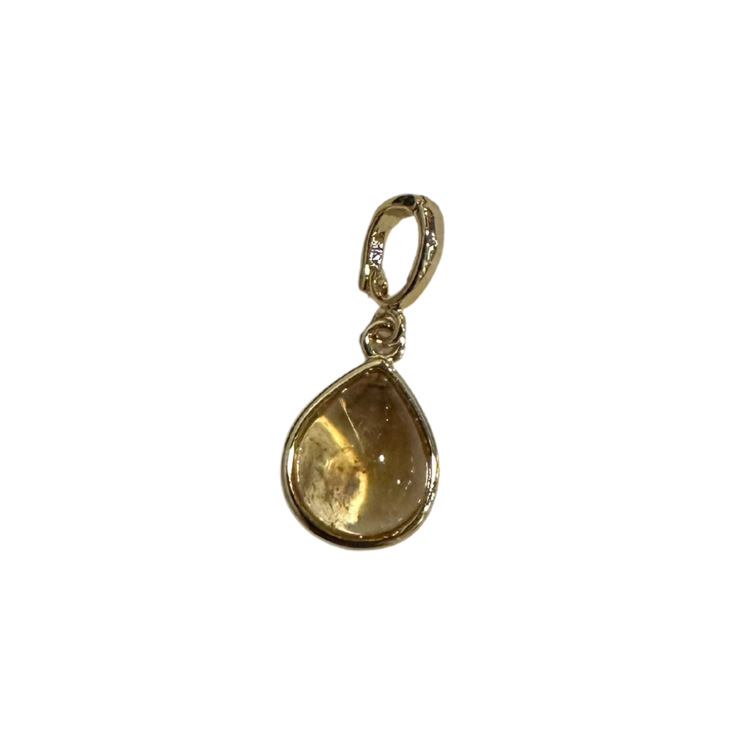 Pear Citrine Charm