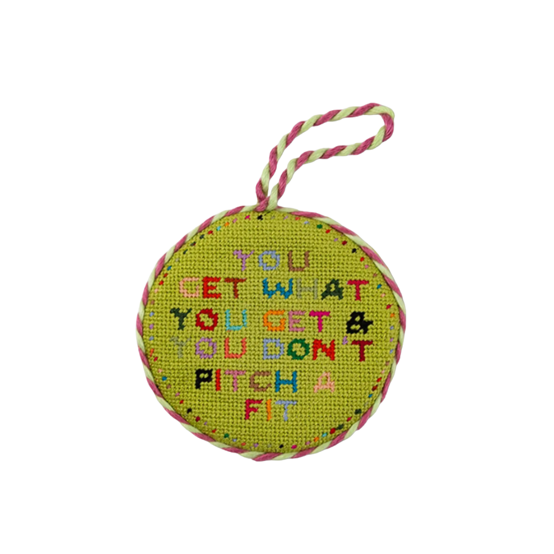 Needlepoint Ornament {Get What You Get"