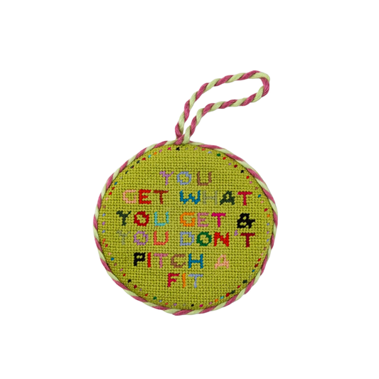 Needlepoint Ornament {Get What You Get"