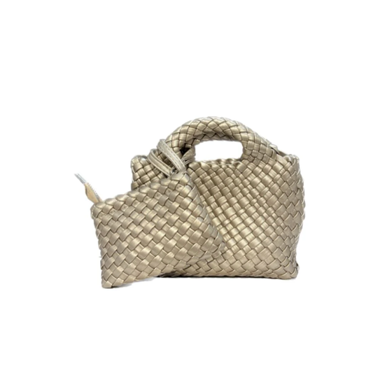 Woven Mini Tote {Gold}