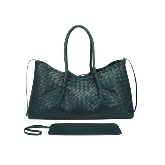 Large Woven Tote Bag {Green}