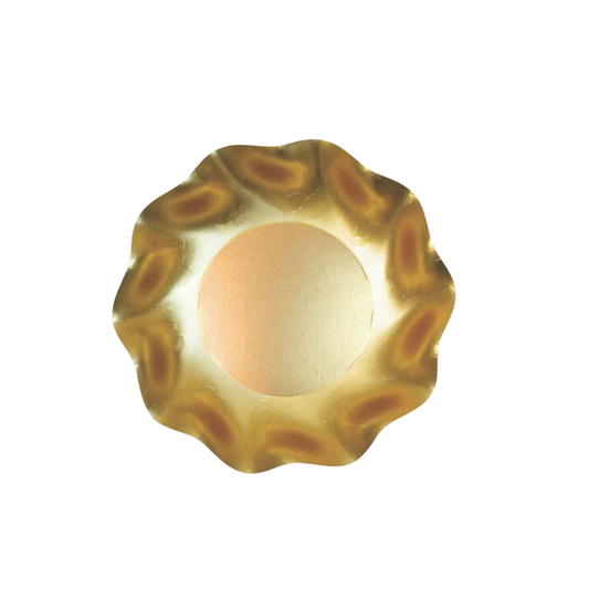 Wavy Satin Gold Appetizer Plate {8ct}