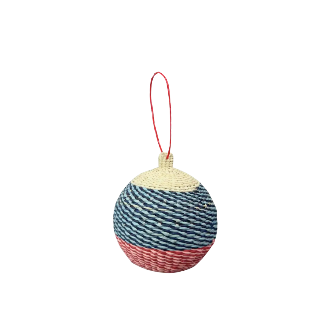 Frosted Denim Christmas Ball