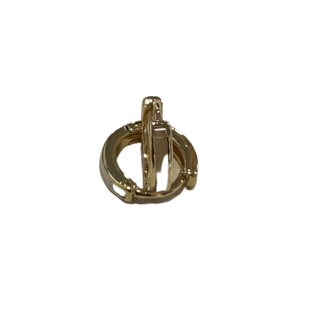 Mother of Pearl Inlay Huggie Hoop