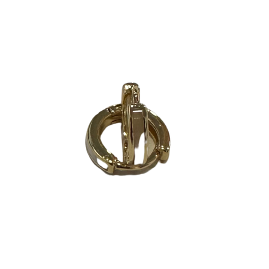 Mother of Pearl Inlay Huggie Hoop