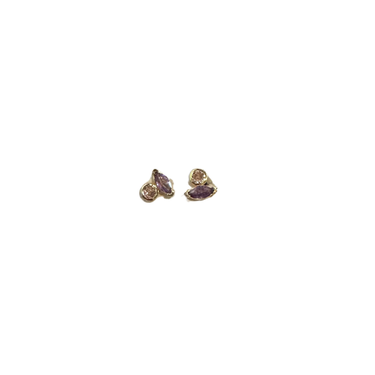 Stacked Stone Micro Studs {Pink, Purple, & Gold}